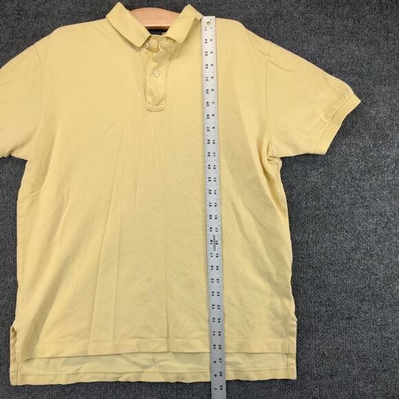 Polo by Ralph Lauren Mens Polo Shirt Yellow Large Short Sleeve Hi Lo Hem Cotton - Picture 13 of 15